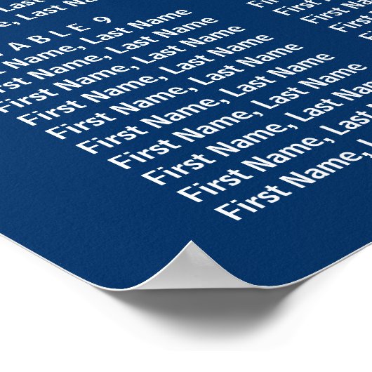 Rustikale Sonnenblumen Navy Blue Wedding Seating C Poster (Ecke)