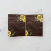 Rustikale Sonnenblumen Olivenbäume Blätter Hochzei (Innenseite)