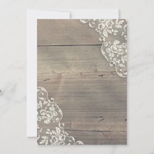 Rustikale Sonnenblumen Probe Holzlace Abendessen Einladung (Rückseite)