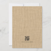 Rustikale Sonnenblumen QR Code UAWG Country Weddin Einladung (Rückseite)