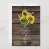 Rustikale Sonnenblumen QR Code UAWG Country Weddin Einladung (Vorderseite)