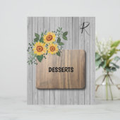 Rustikale Sonnenblumen Rezeptorteiler (Stehend Vorderseite)