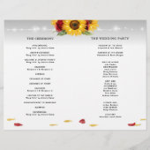 Rustikale Sonnenblumen-Rose DIY Folded Wedding Pro (Rückseite)