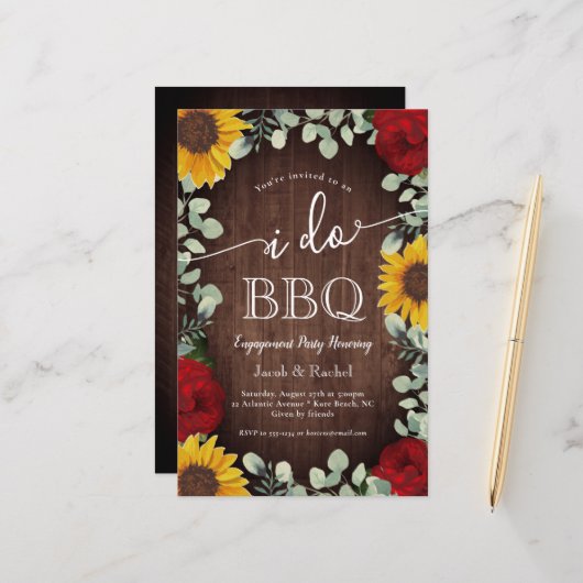 Rustikale Sonnenblumen Rose Ich mache GRILLEN Verl (Vorderseite/Rückseite Beispiel)