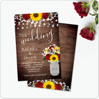 Rustikale Sonnenblumen Rose Jar Lights Budget Hoch