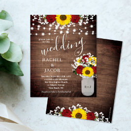 Rustikale Sonnenblumen Rose Jar Lights Budget Hoch