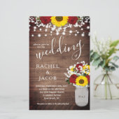 Rustikale Sonnenblumen Rose Jar Lights Budget Hoch (Stehend Vorderseite)