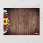 Rustikale Sonnenblumen Rose Jar Lights Save the Da Postkarte (Rückseite)