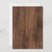 Rustikale Sonnenblumen, Rose und Holz | Brautparty Einladung (Rückseite)