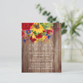 Rustikale Sonnenblumen Rote Rosen Brautpaare Dusch (Stehend Vorderseite)