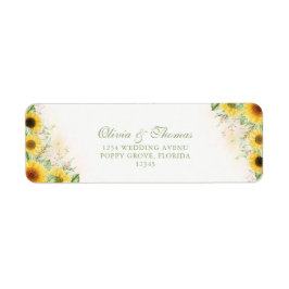 Rustikale Sonnenblumen Rücksendeadresse