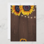 Rustikale Sonnenblumen Scheunenholzhaus Erwärmung Einladung (Rückseite)