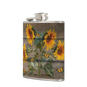 Rustikale Sonnenblumen Schmetterlinge Barrett Flachmann (Links)