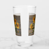 Rustikale Sonnenblumen Schmetterlinge Barrett Glas (Rechts)