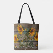 Rustikale Sonnenblumen Schmetterlinge Barrett Tasche (Rückseite)