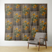 Rustikale Sonnenblumen Schmetterlinge Barrett Wandteppich (Beispiel (Horizontal))