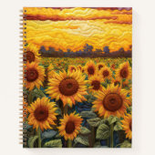 Rustikale Sonnenblumen Sonnenaufgang Notizblock (Vorderseite)