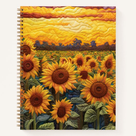 Rustikale Sonnenblumen Sonnenaufgang Notizblock (Vorderseite)