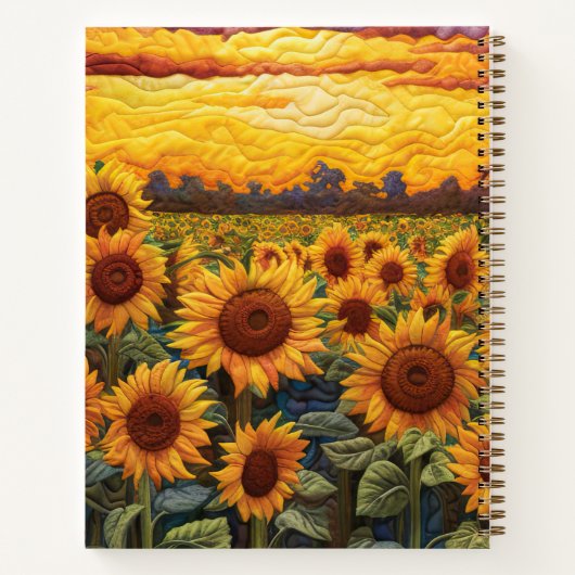 Rustikale Sonnenblumen Sonnenaufgang Notizblock (Rückseite)