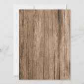 Rustikale Sonnenblumen Sonnenblumen Land Hochzeit  Einladung (Rückseite)