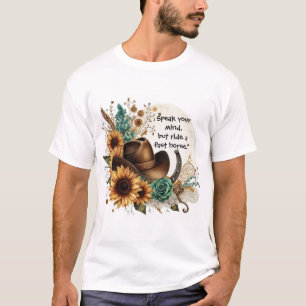 Rustikale Sonnenblumen Sprich Deine Meinung Männer T-Shirt