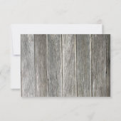 Rustikale Sonnenblumen Stall Holz Aquamarine Band  RSVP Karte (Rückseite)