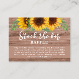 Rustikale Sonnenblumen Stock das Bar Brautparty Begleitkarte
