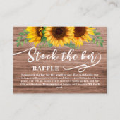 Rustikale Sonnenblumen Stock das Bar Brautparty Begleitkarte (Vorderseite)