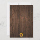 Rustikale Sonnenblumen-Strandlampen Einladung Hoch (Rückseite)