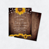 Rustikale Sonnenblumen-Strandlampen Einladung Hoch