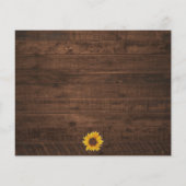 Rustikale Sonnenblumen-Strandlampen Einladung Hoch (Rückseite)