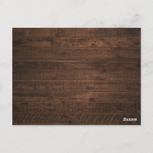 Rustikale Sonnenblumen-Strandlampen Einladung Hoch Postkarte (Rückseite)