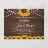 Rustikale Sonnenblumen-Strandlampen Einladung Hoch Postkarte (Vorderseite)