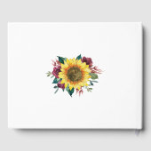 Rustikale Sonnenblumen-Streichellichter Blumenzehe Gästebuch (Rückseite)