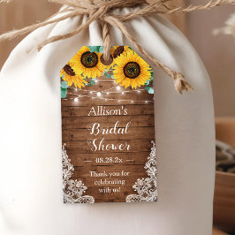 Rustikale Sonnenblumen, Stricklights Baby Brautpar Geschenkanhänger