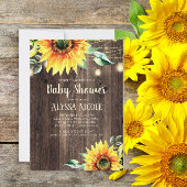 Rustikale Sonnenblumen String Lights Baby Dusche I Einladung