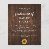 Rustikale Sonnenblumen String Lights Foto Abschlus (Rückseite)