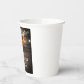 Rustikale Sonnenblumen String Lights Retirement Pa Pappbecher (Links)