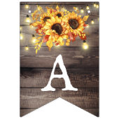 Rustikale Sonnenblumen String Lights Retirement Pa Wimpelkette (Zweite Fahne)