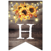 Rustikale Sonnenblumen String Lights Retirement Pa Wimpelkette (Erste Fahne)