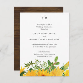 Rustikale Sonnenblumen, Südliche Hochzeit