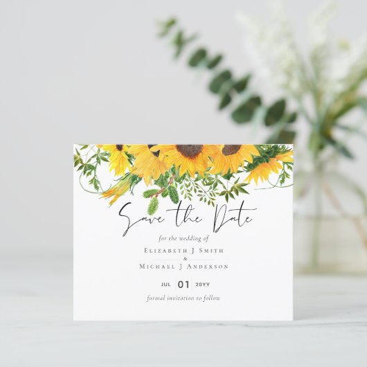 Rustikale Sonnenblumen, Südliche Hochzeit (Stehend Vorderseite)