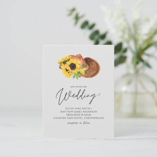 Rustikale Sonnenblumen, Südliche Hochzeit (Stehend Vorderseite)