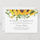 Rustikale Sonnenblumen, Südliche Hochzeit Einladung (Vorderseite)