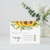 Rustikale Sonnenblumen, Südliche Hochzeit Einladungspostkarte (Stehend Vorderseite)