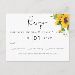 Rustikale Sonnenblumen, Südliche Hochzeit Postkarte