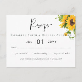 Rustikale Sonnenblumen, Südliche Hochzeit Postkarte