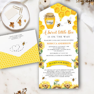 Rustikale Sonnenblumen Sweet Honey Bee Baby Dusche All In One Einladung