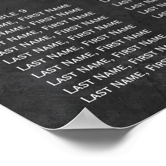 Rustikale Sonnenblumen Tafel Hochzeitskarte Poster (Ecke)