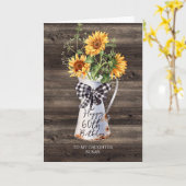 Rustikale Sonnenblumen-Tochter 60. Geburtstag Karte (Gelbe Blume)